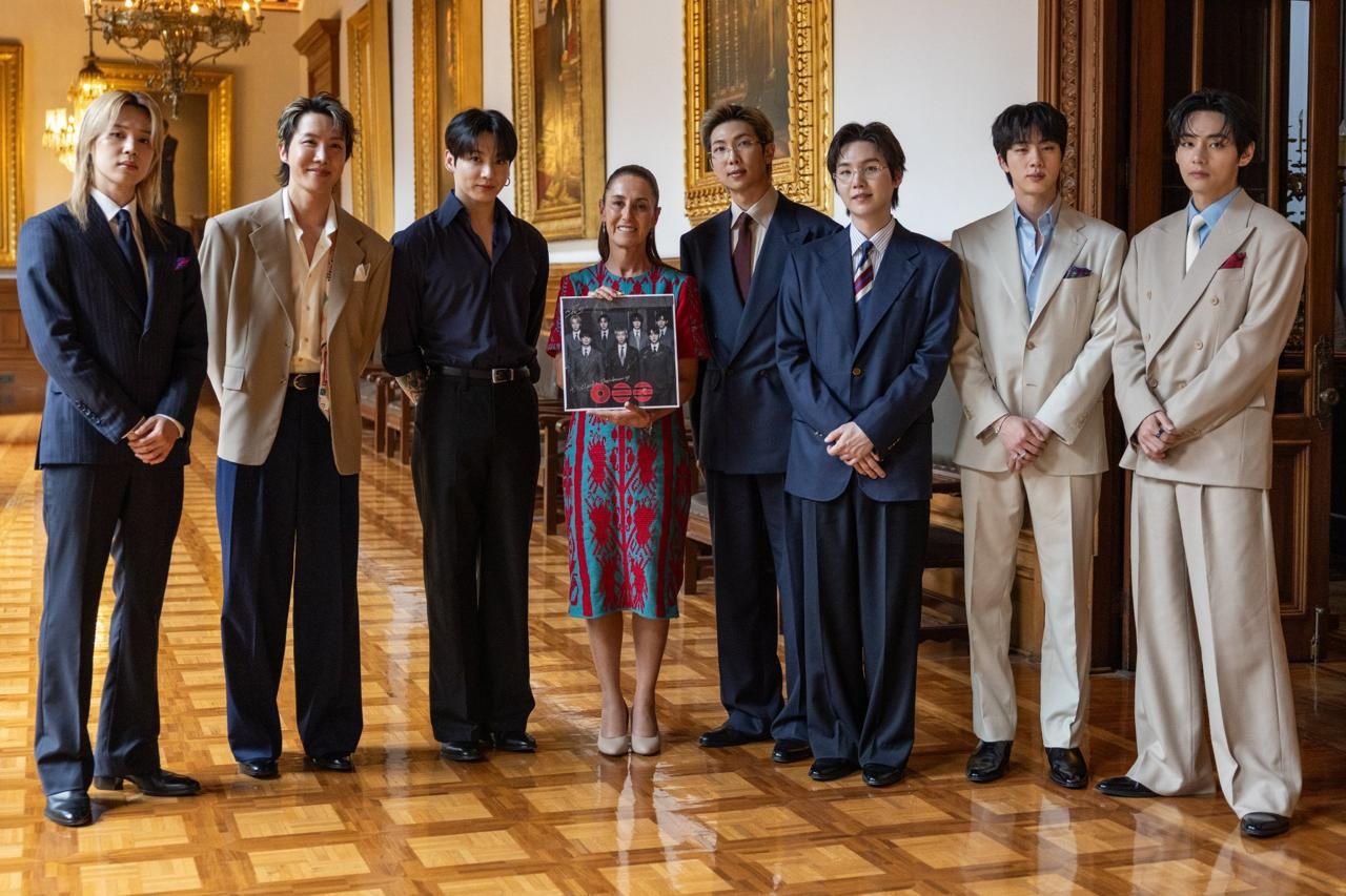Así fue la visita de BTS al Palacio Nacional con Claudia Sheinbaum