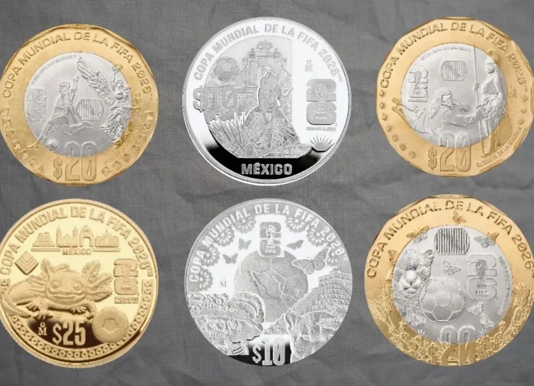 Banxico pone en circulación monedas oficiales del Mundial 2026
