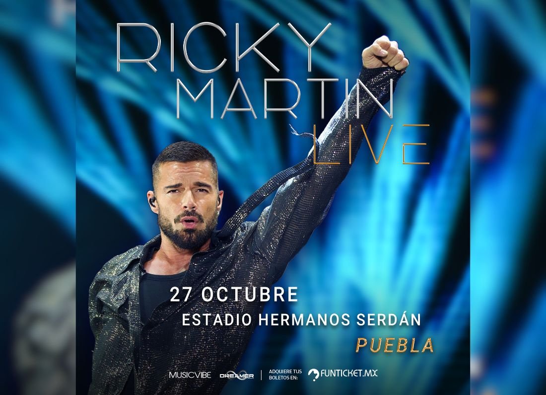 Ricky Martin dará concierto en Puebla, ¿cuándo y cómo comprar boletos?