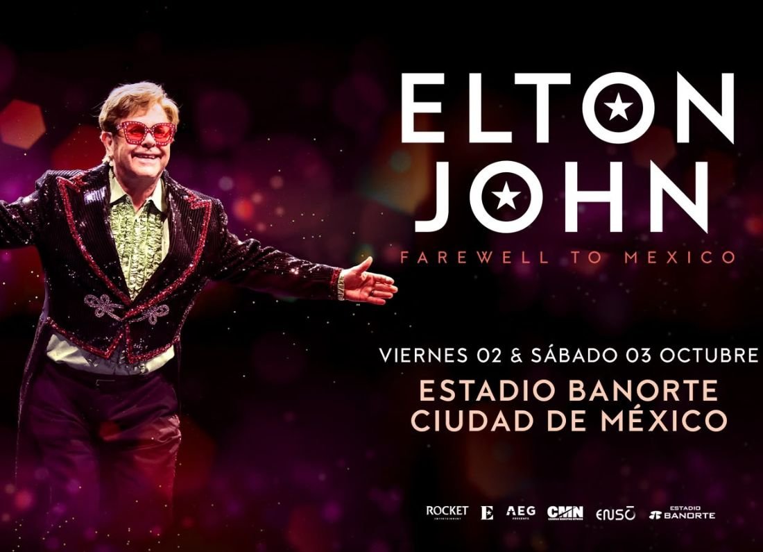 Elton John vuelve a México con dos conciertos en el Estadio Banorte este 2026