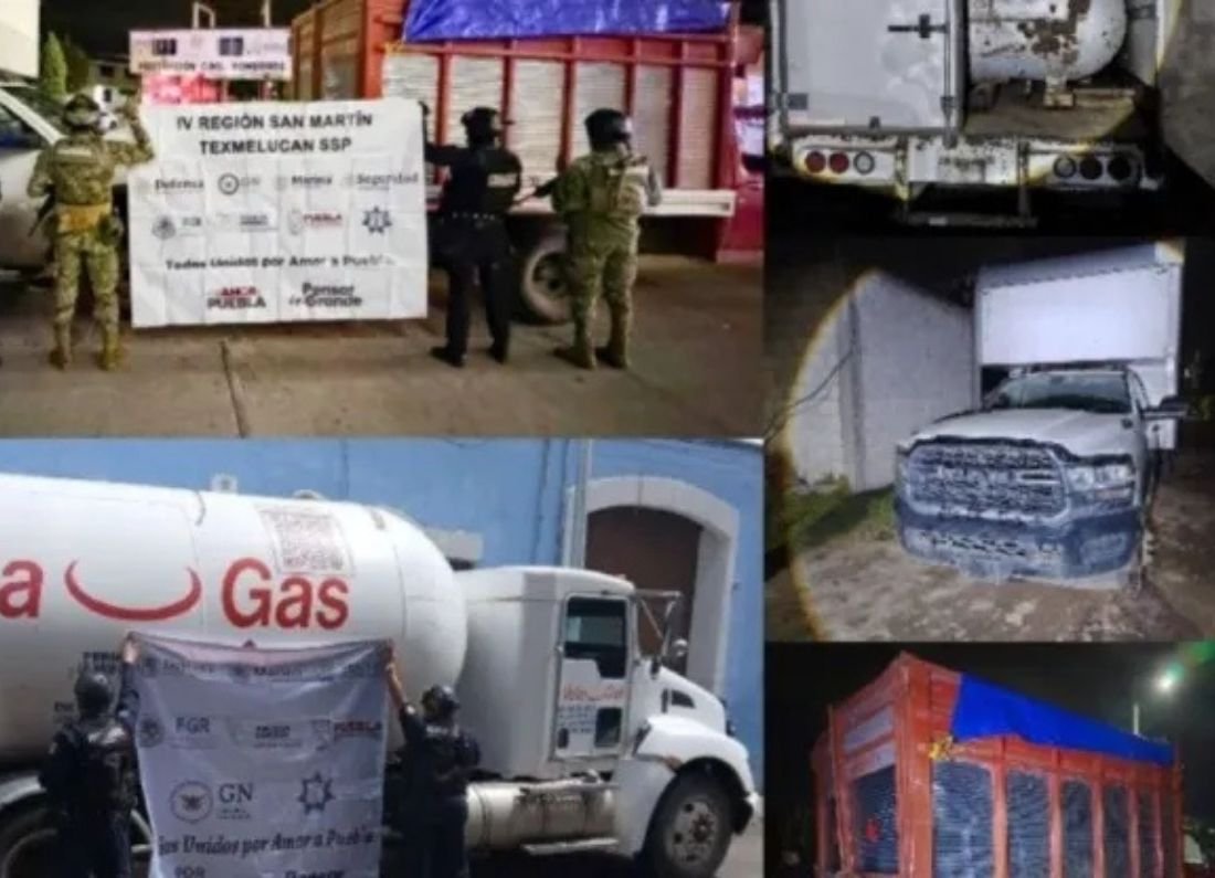 Aseguran 58 mil 600 litros de gas LP robado en Puebla